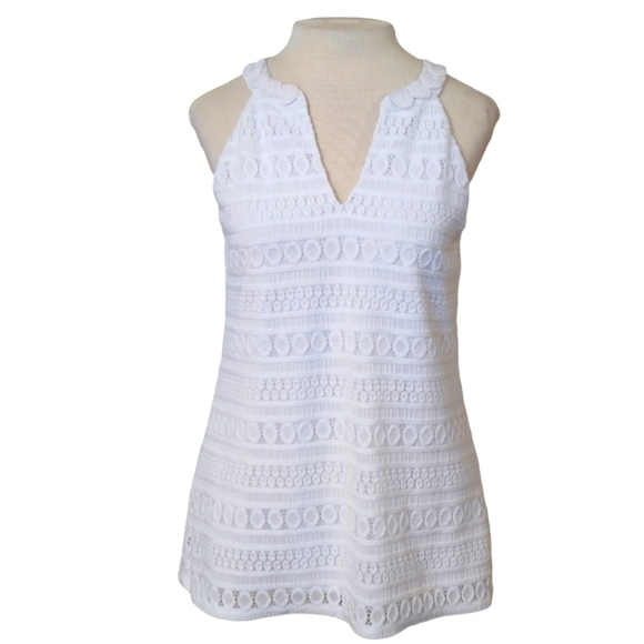 Lilly Pulitzer Arya Sleeveless Crochet Top Size Medium - Picture 2 of 11